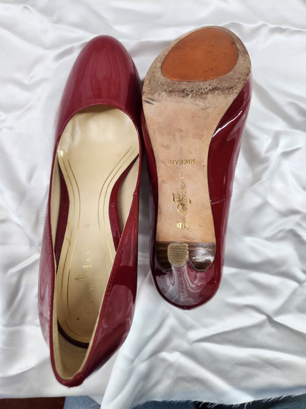 Cole Haan Red Patent Leather High Heel Pumps - Picture 7 of 8